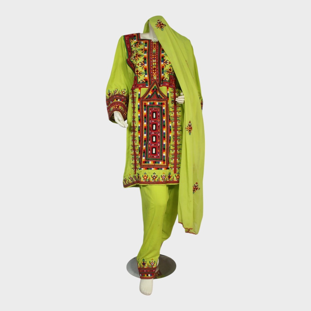 Lime Radiance Afghani Set 1