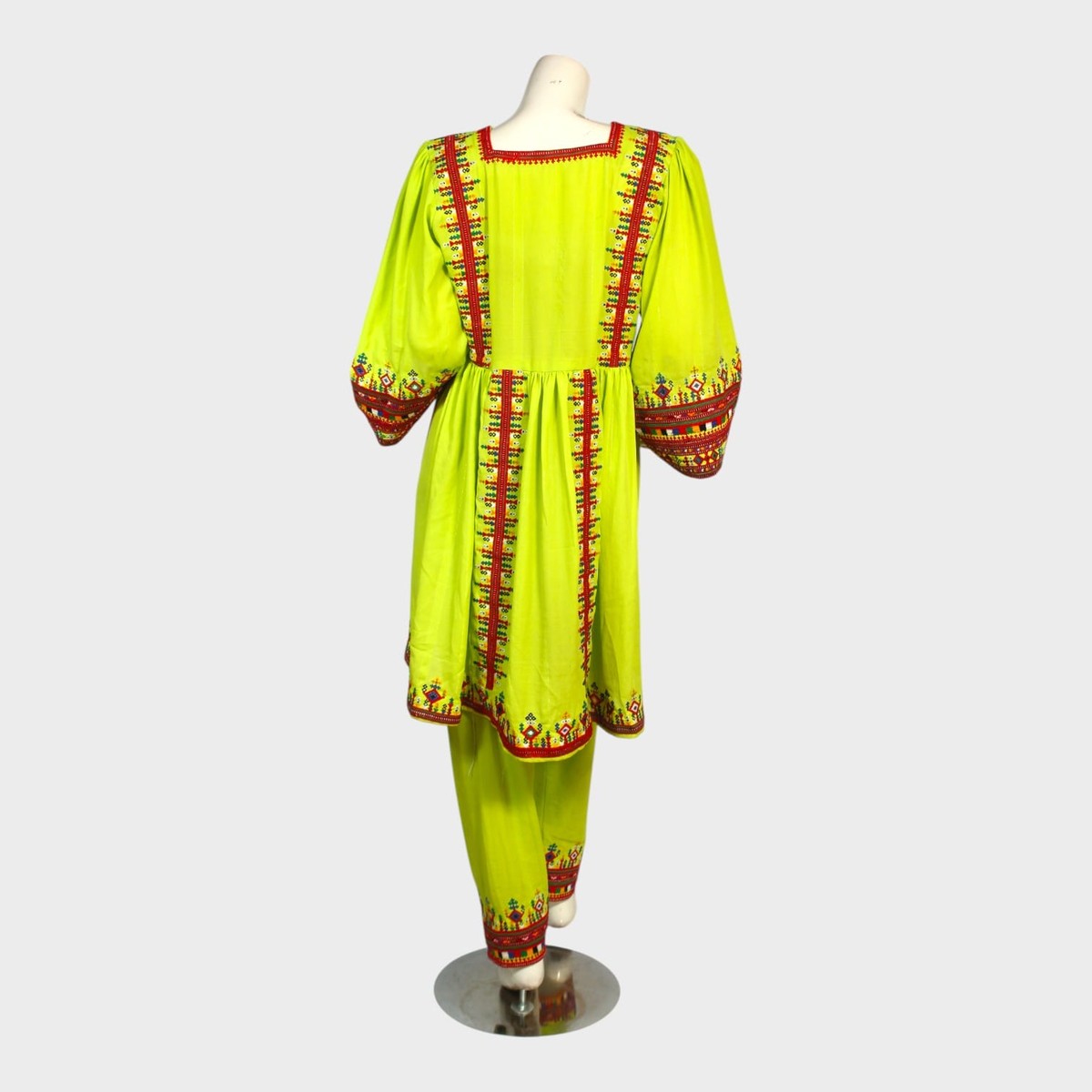 Lime Radiance Afghani Set 4