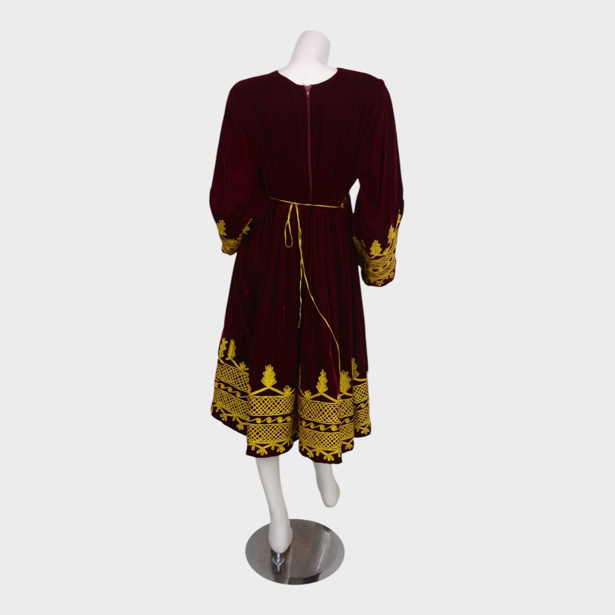 Golden Crest Velvet Dress 2