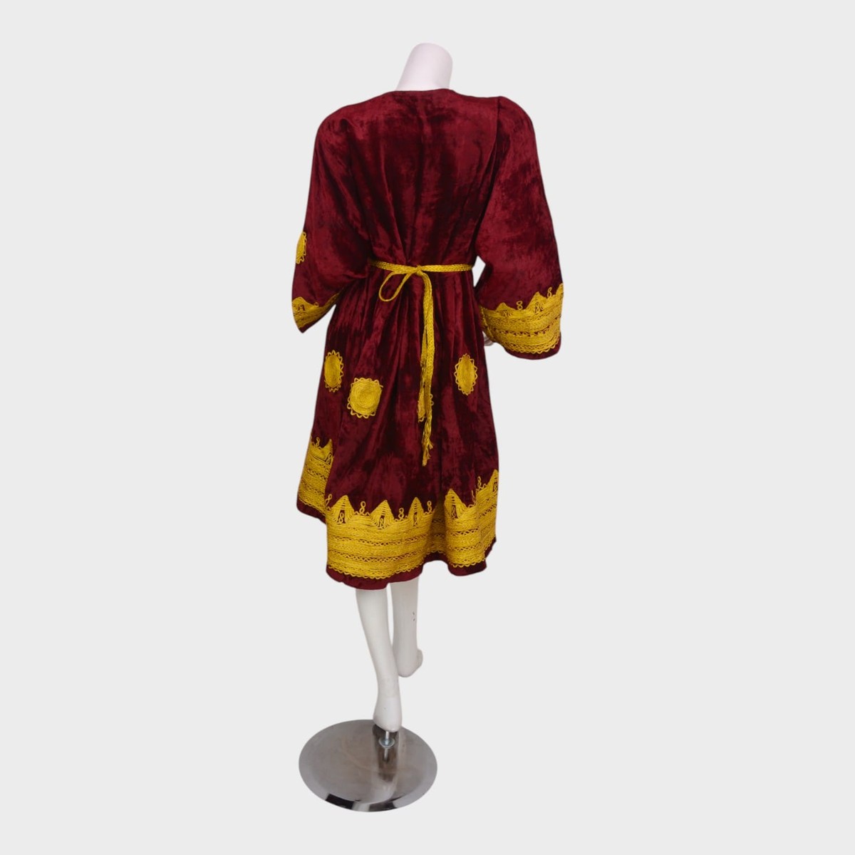 Golden Crest Velvet Dress 1