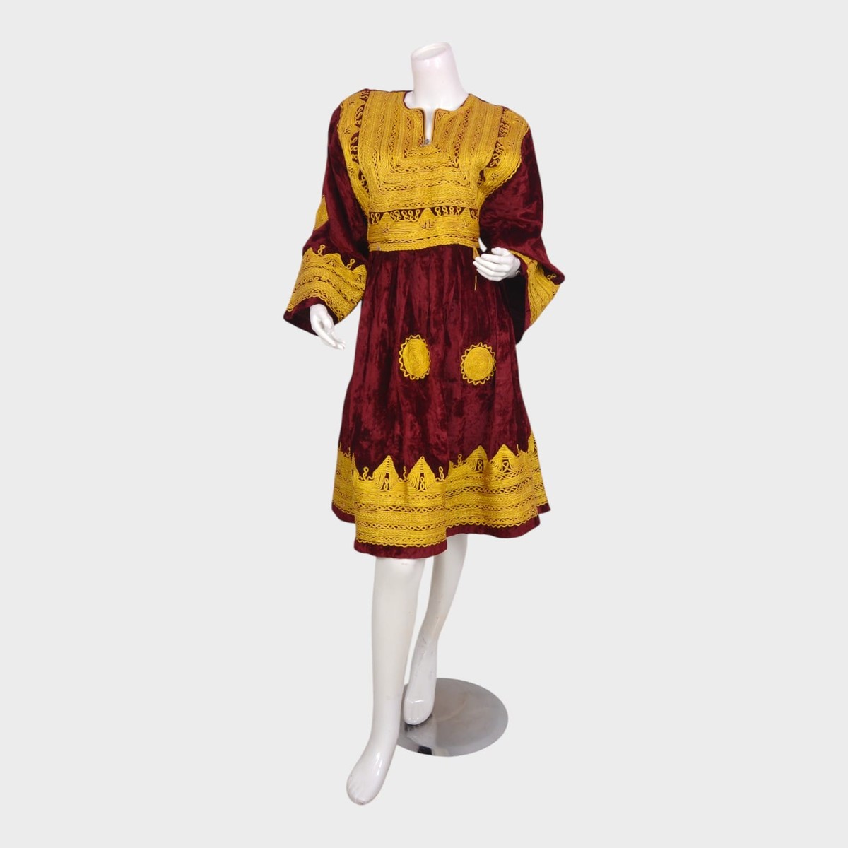 Golden Crest Velvet Dress 4