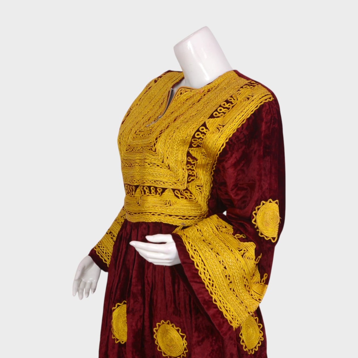 Golden Crest Velvet Dress 3