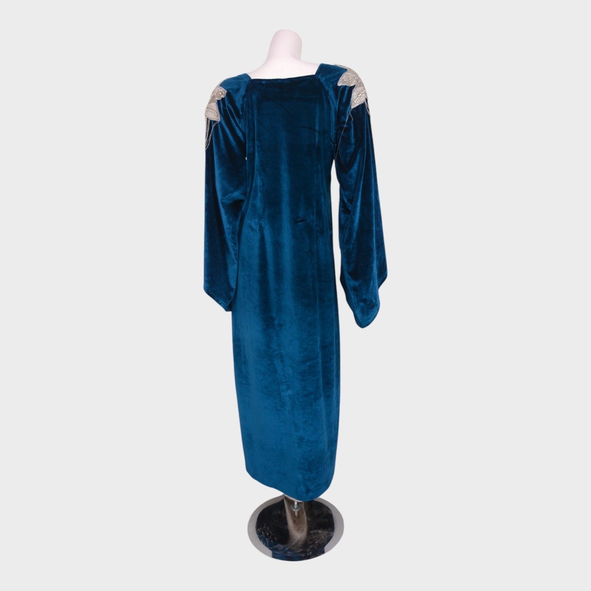 Royal Teal Velvet Gown 1