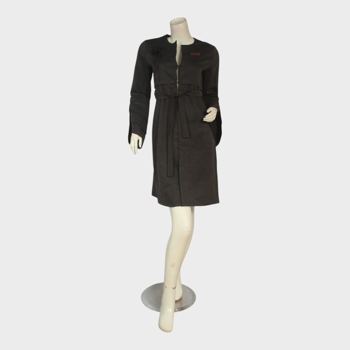 Noir Belted Zip Dress 2