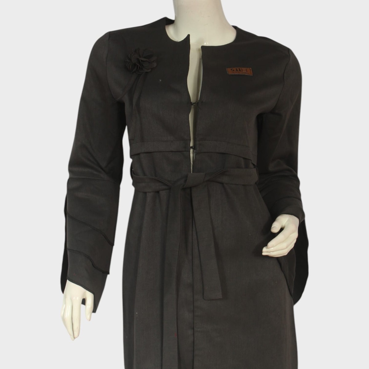 Noir Belted Zip Dress 1