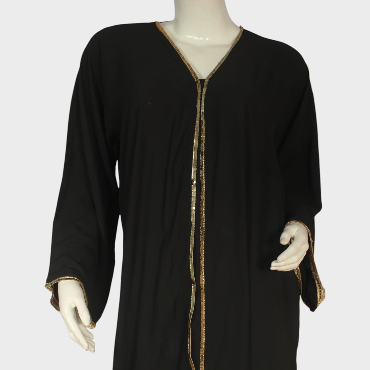 Golden Edge Open Abaya 3