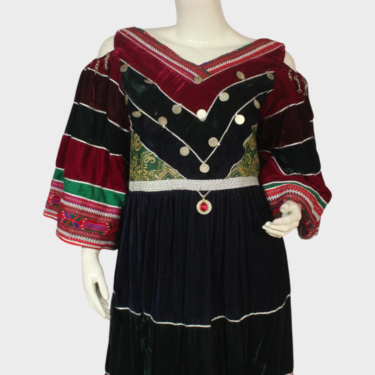 Roya Velvet Patchwork Dress 2
