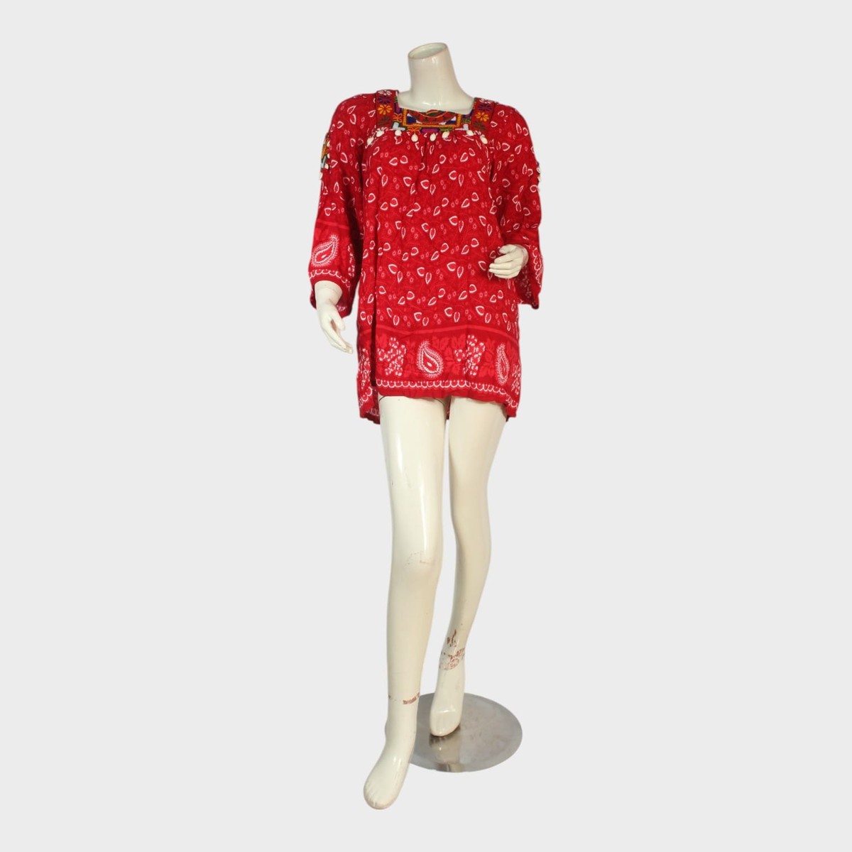 Lal Bahar Bandhani Tunic 1