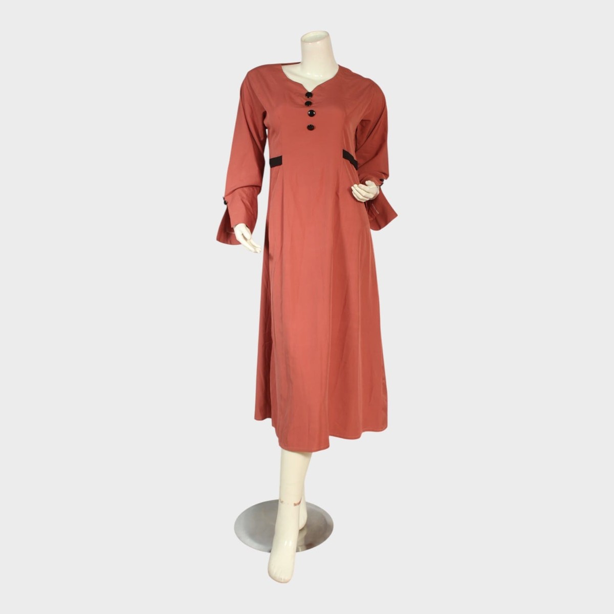 Terracotta Flow Midi Dress 3