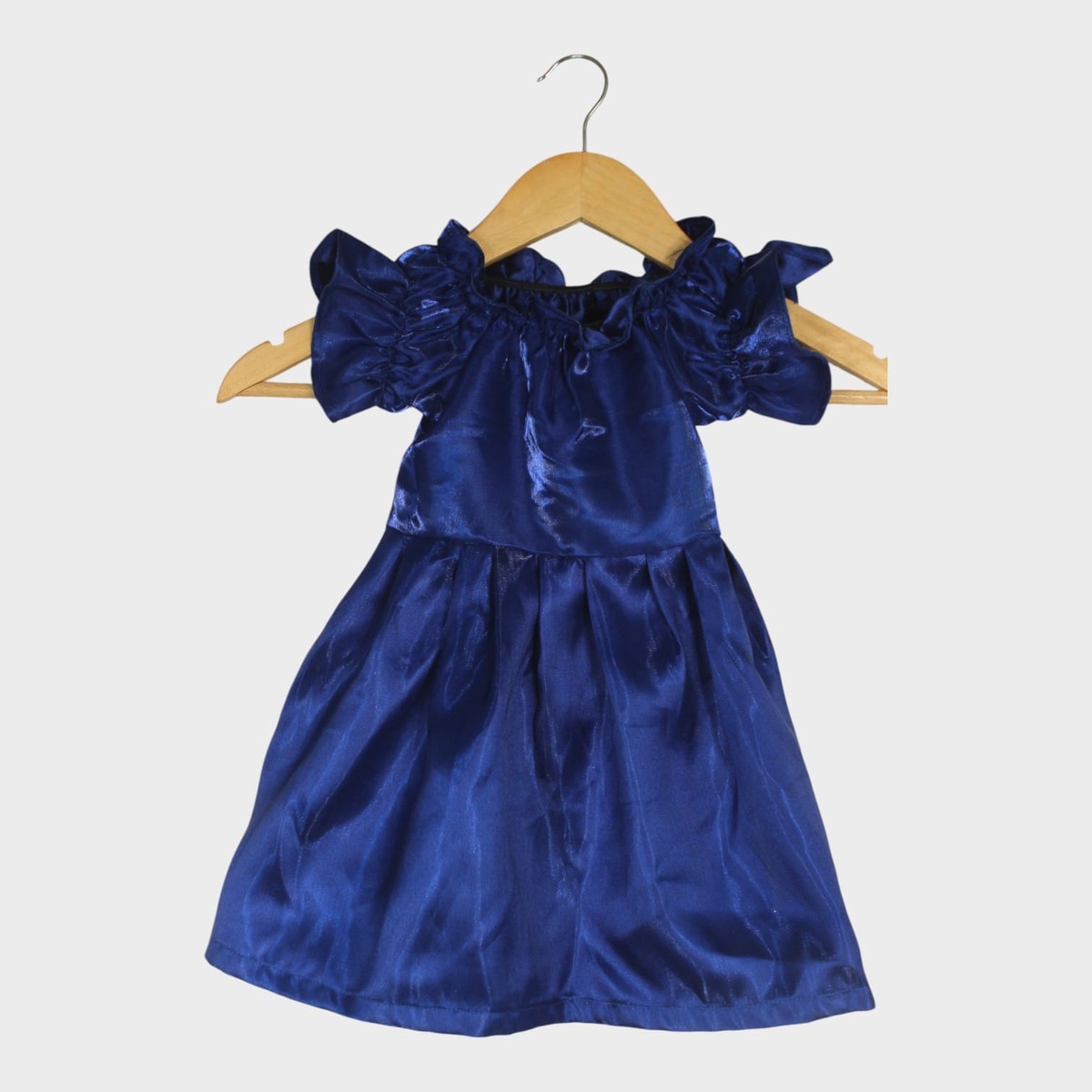 Midnight Ruffle Satin Dress 1