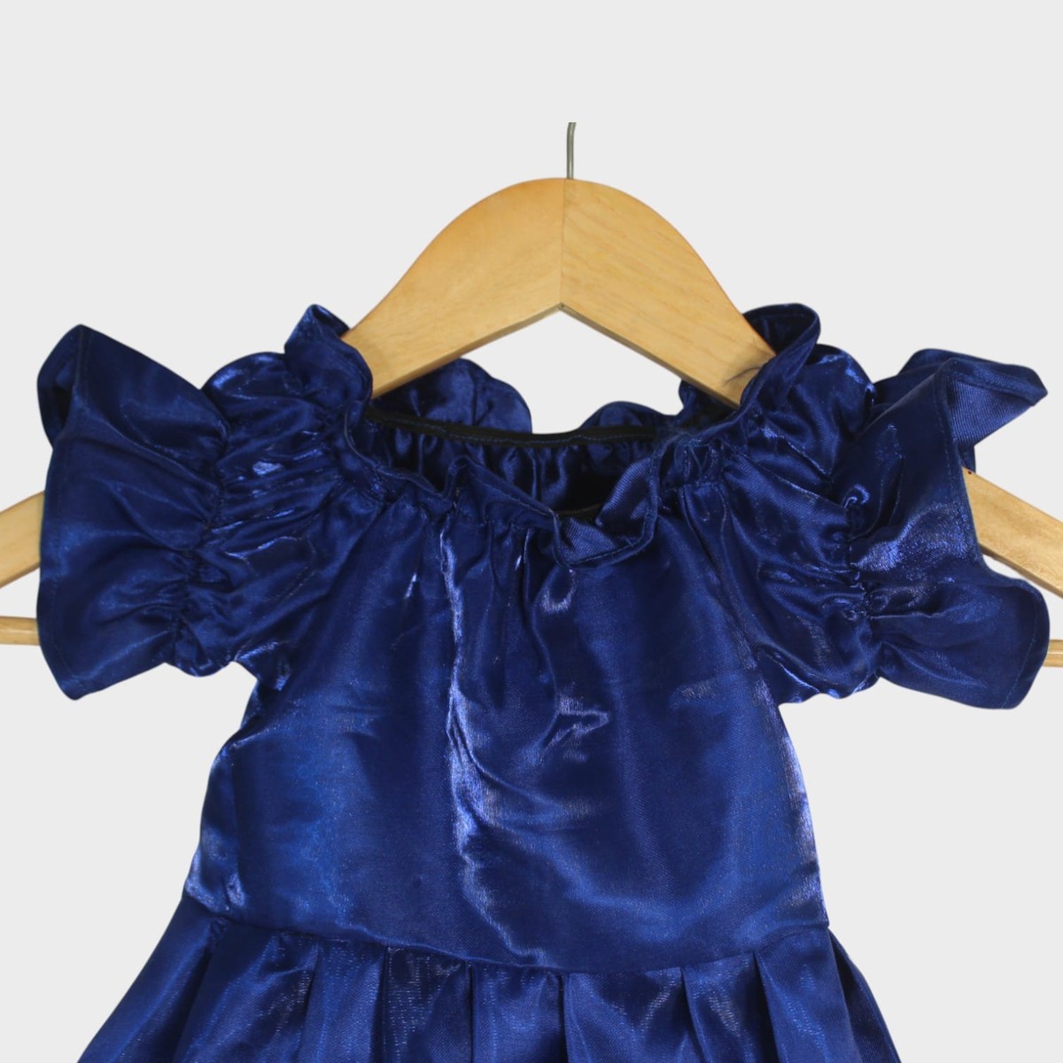 Midnight Ruffle Satin Dress 3