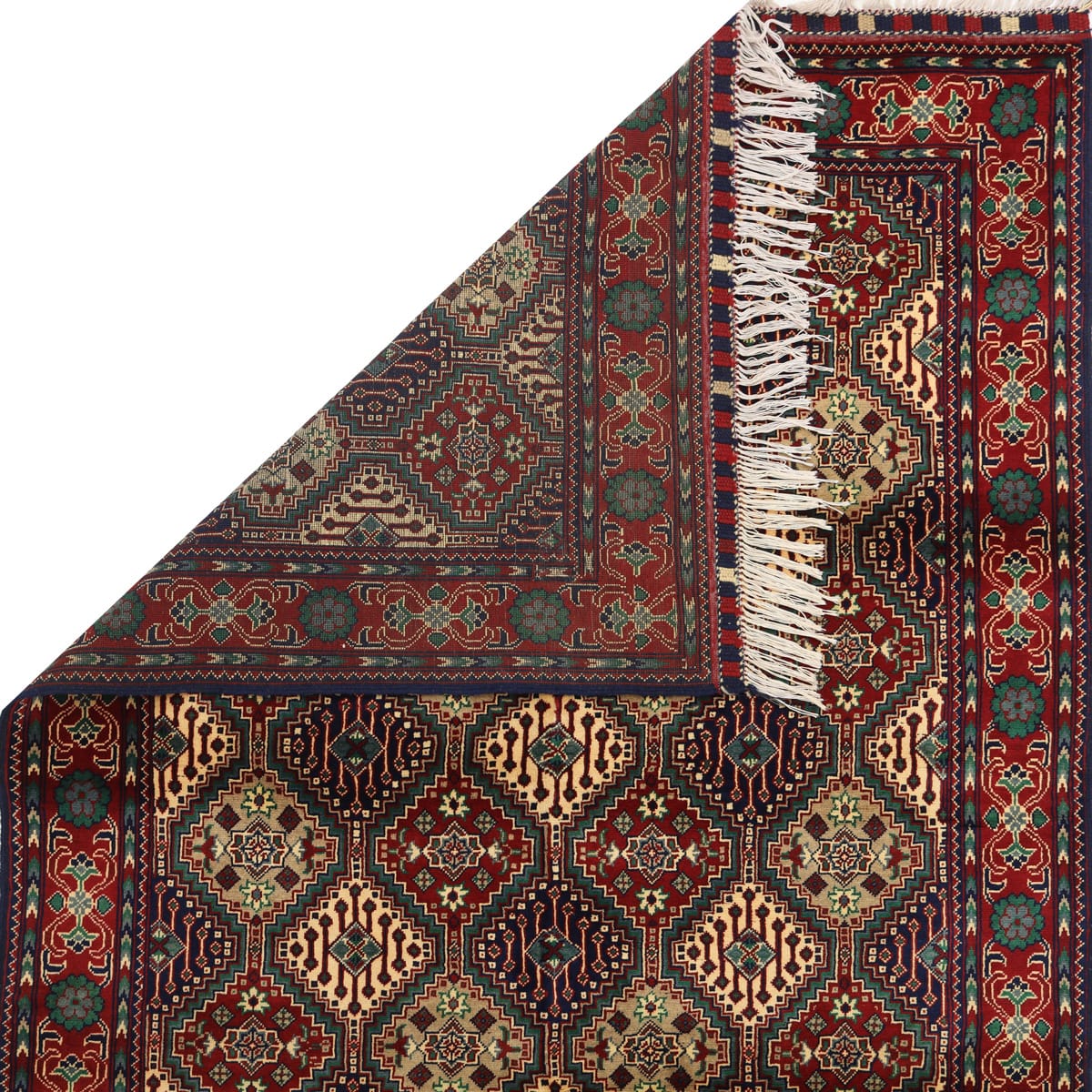 Herat Diamond Grid Wool Rug – 6.6 ft x 4.9 ft 1