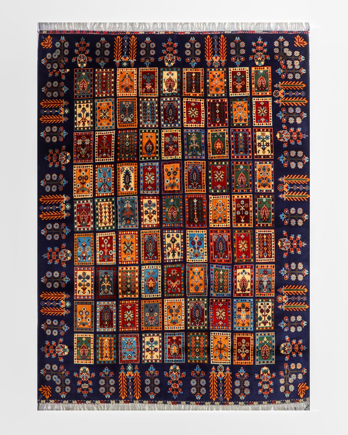 Color Mosaic Afghan Wool Rug – 9.8 ft x 6.6 ft 3