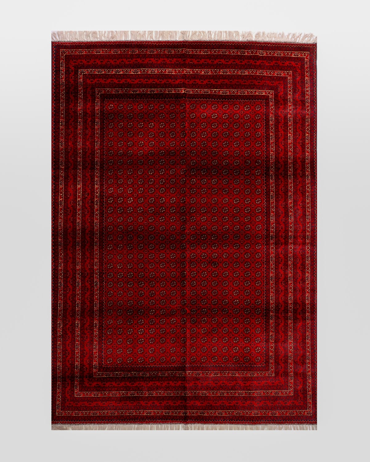 Classic Bokhara Red Wool Rug – 9.8 ft x 6.6 ft 3