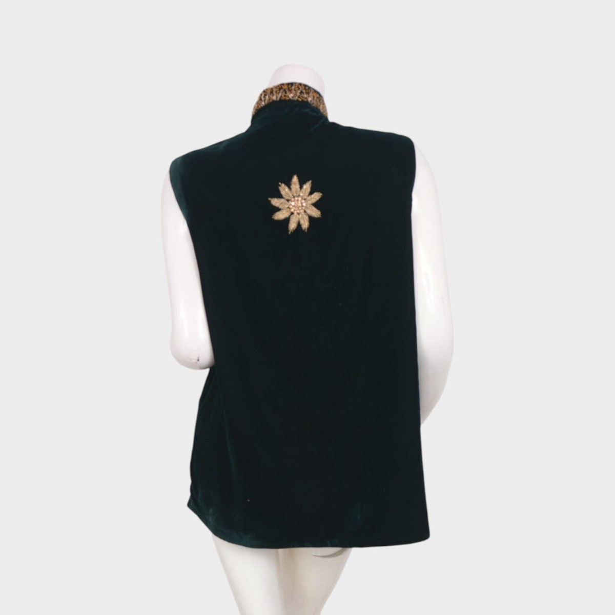 Emerald Royal Velvet Vest 2