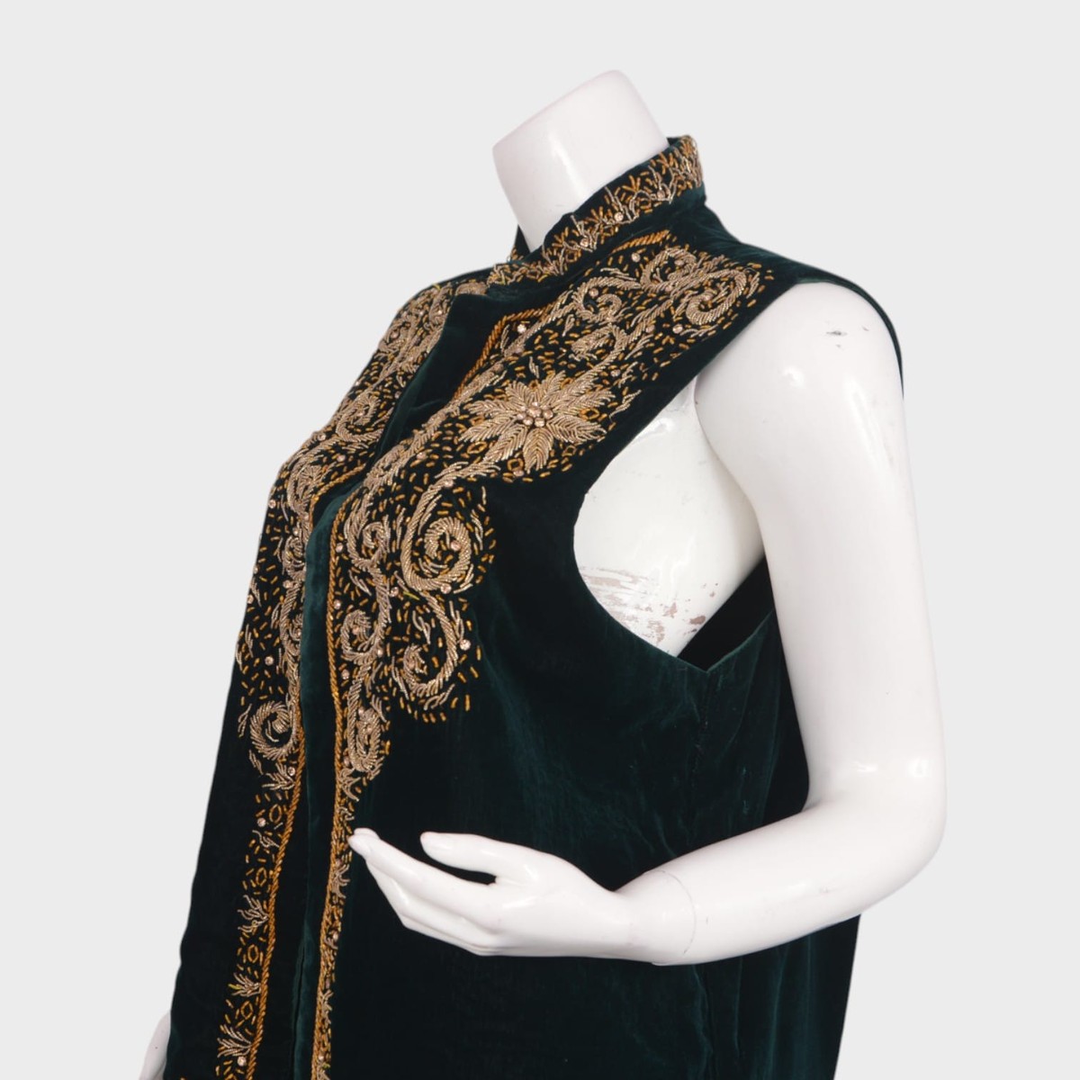 Emerald Royal Velvet Vest 3