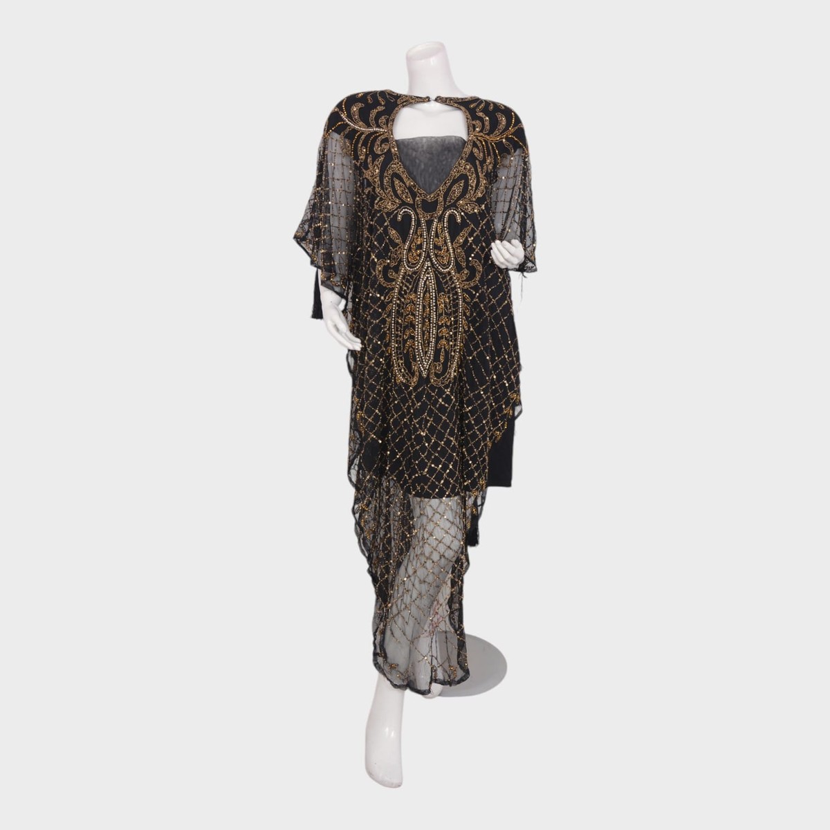 Golden Veil Kaftan Gown 1