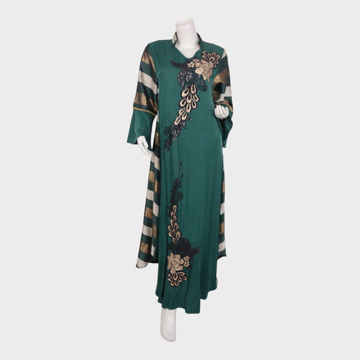 Emerald Grace Embroidered Dress 3
