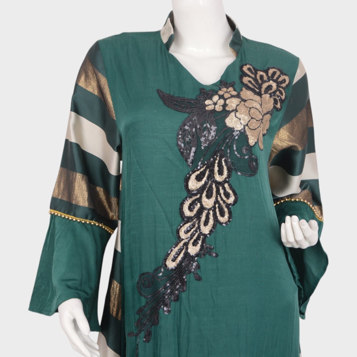 Emerald Grace Embroidered Dress 4