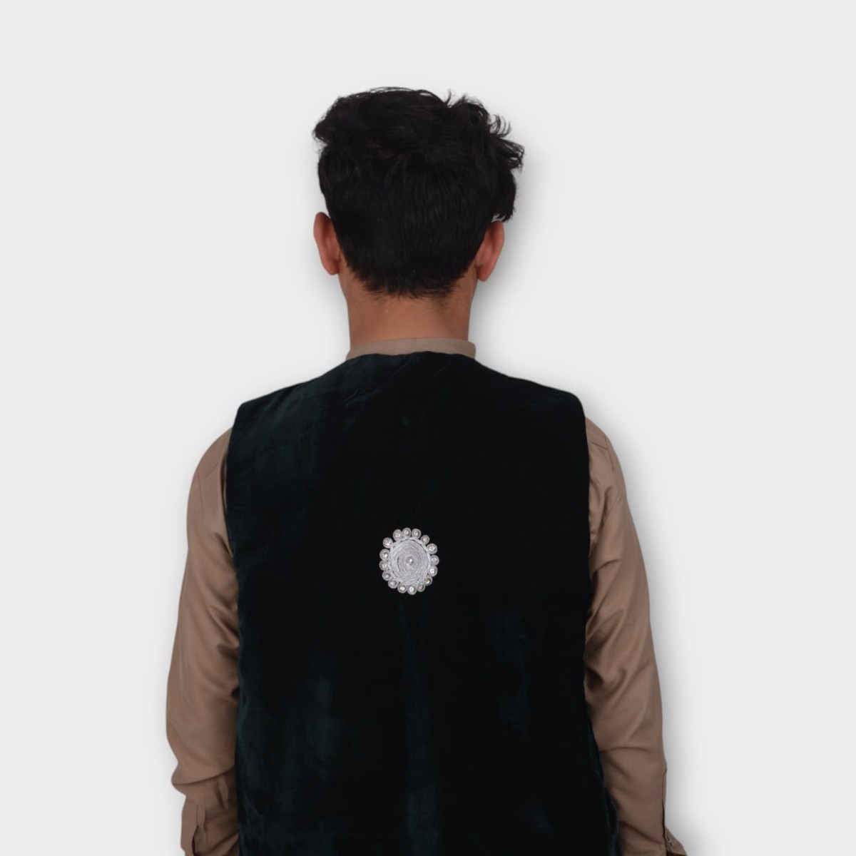 Velvet Waistcoat for men Afghani Siyah Kaarmen Waistcoat 2