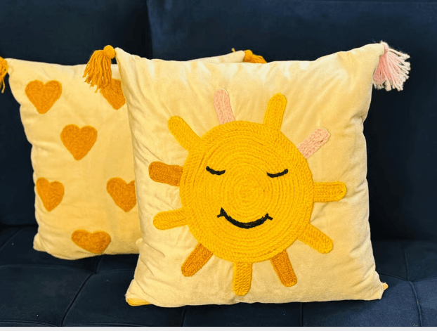 Pillow cover, Decorative Home Decor, Embroidery Floral Cushion Cover, Handmade 1