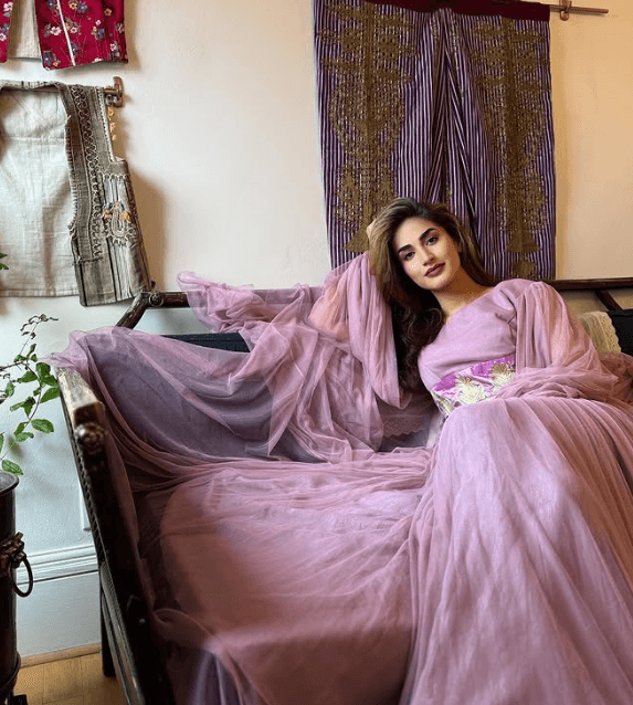 Pink Maxi | Puffed Sleeve Long Fancy Maxi 2