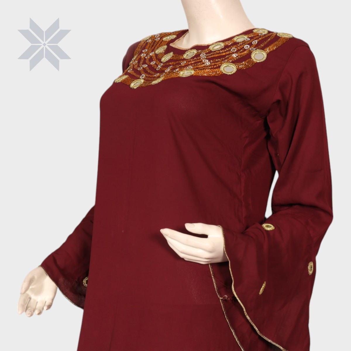 Zareen Maroon Embellished Tunic 4