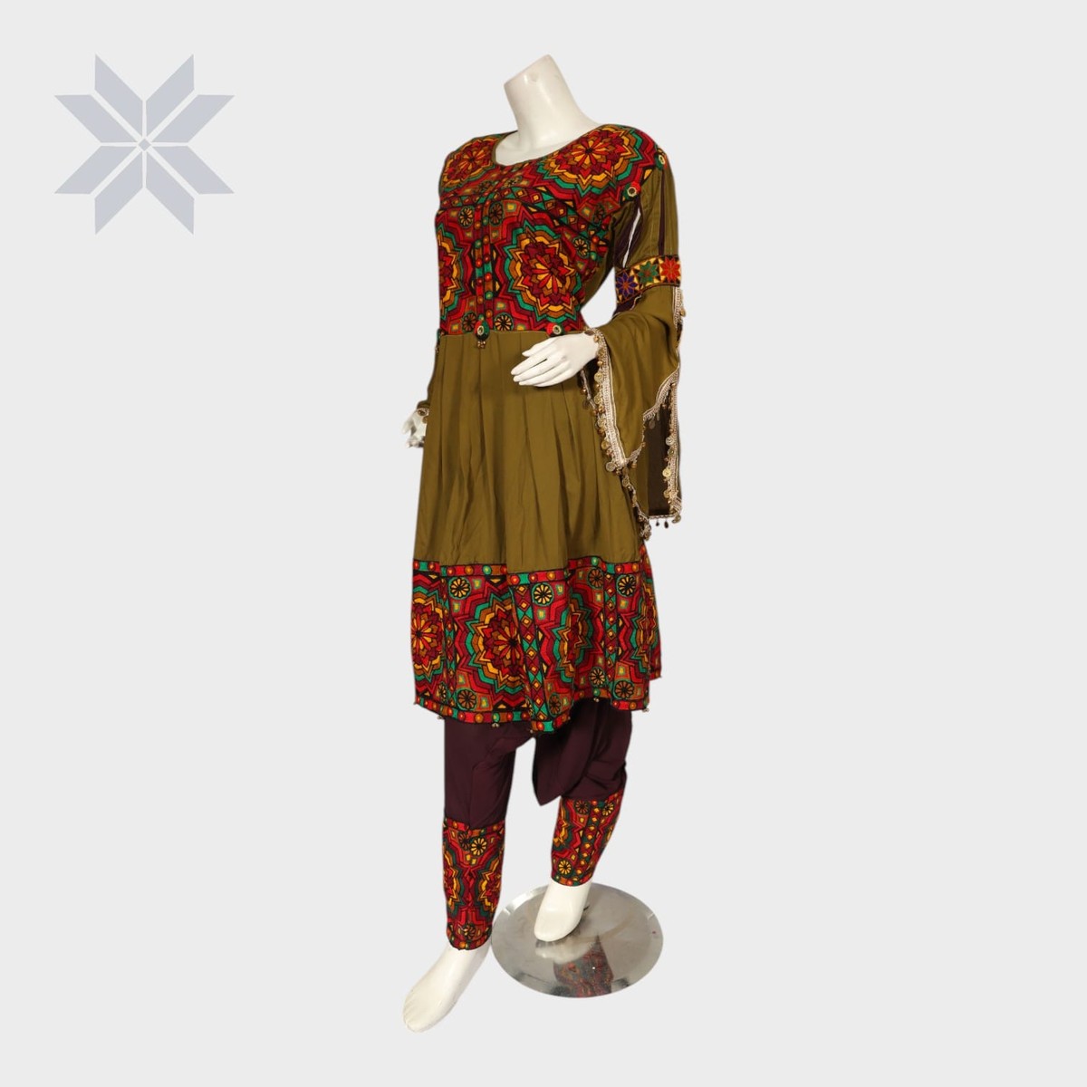 Zuleikha Mosaic Embroidered Dress Set 1