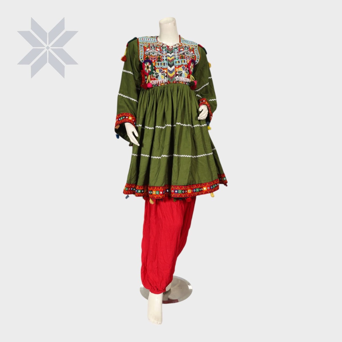 slim fit dress slacks Crimson Green Heavy Embroidery Chikankari Lawn Dress – Emarlad Wear main image 1