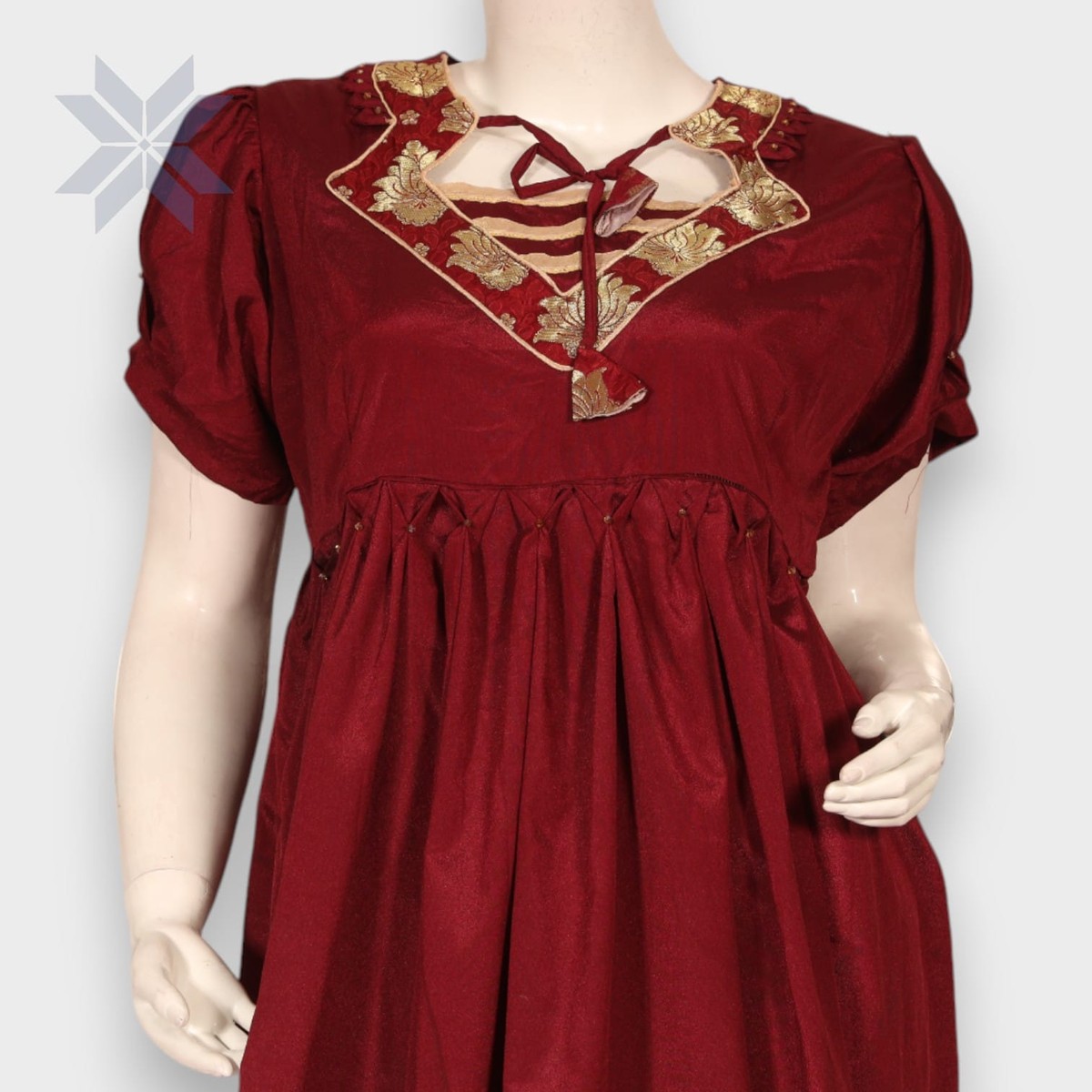Rohi Burgundy Gold-Accent Ensemble 2