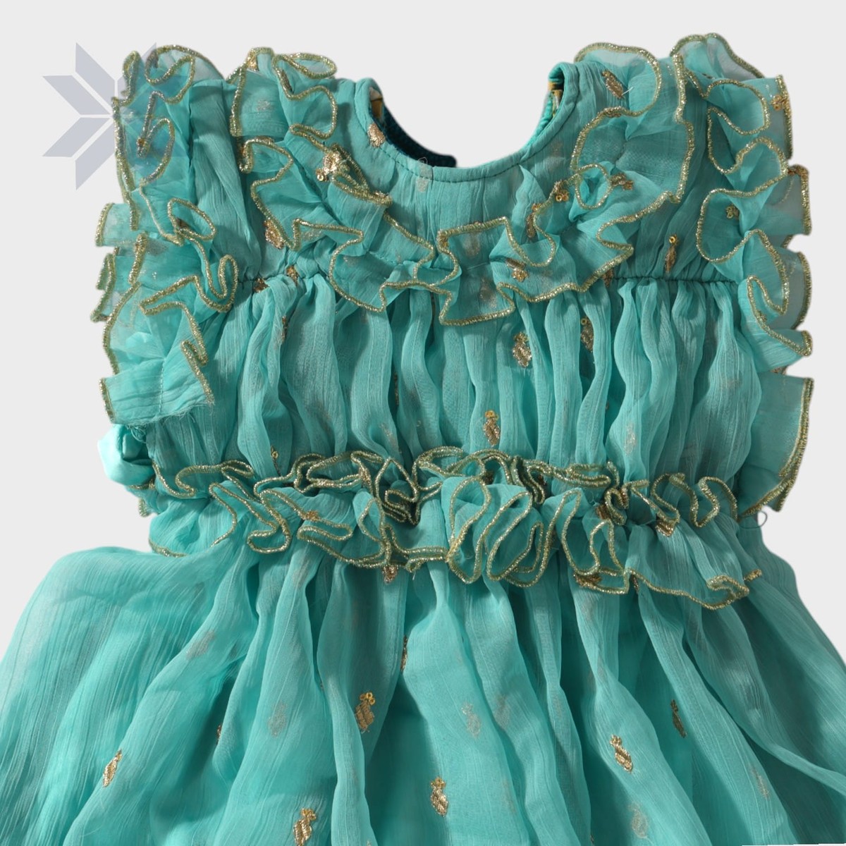 Mint Blossom Baby Frock Set 2