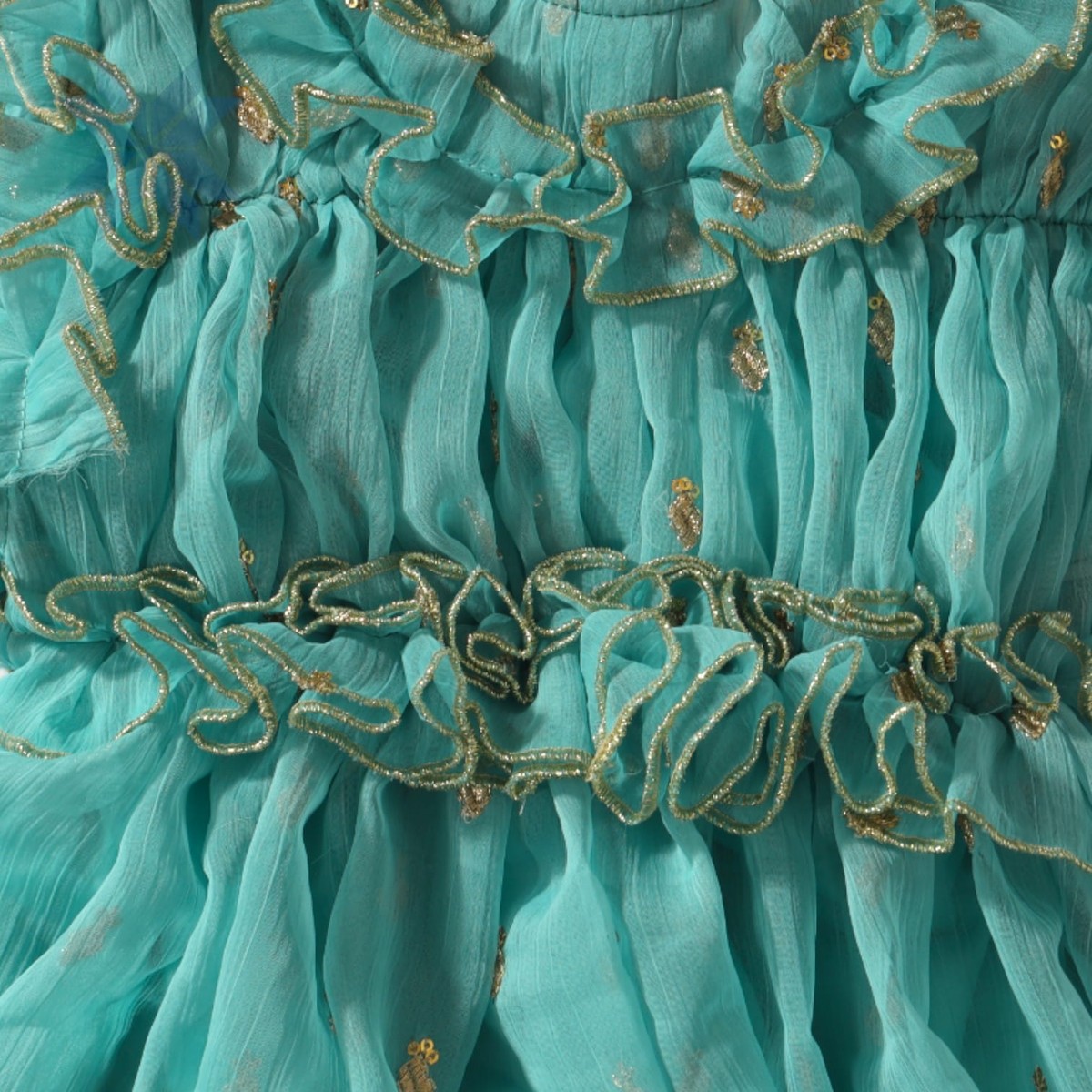 Mint Blossom Baby Frock Set 1