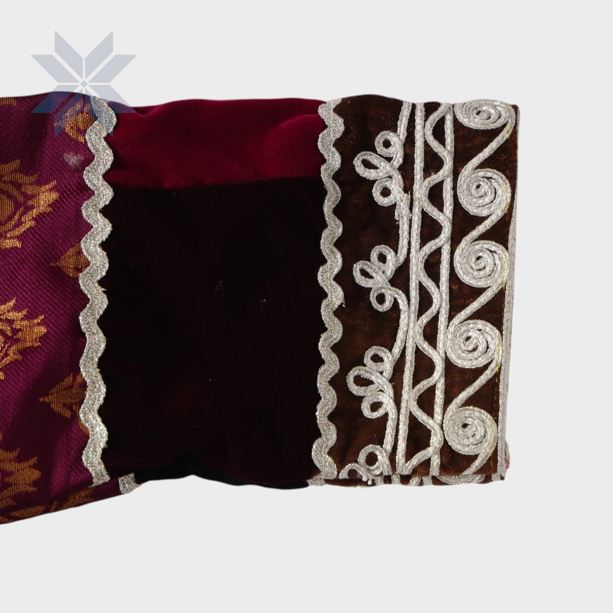 Mini Royal Maroon Afghani Dress Set 4