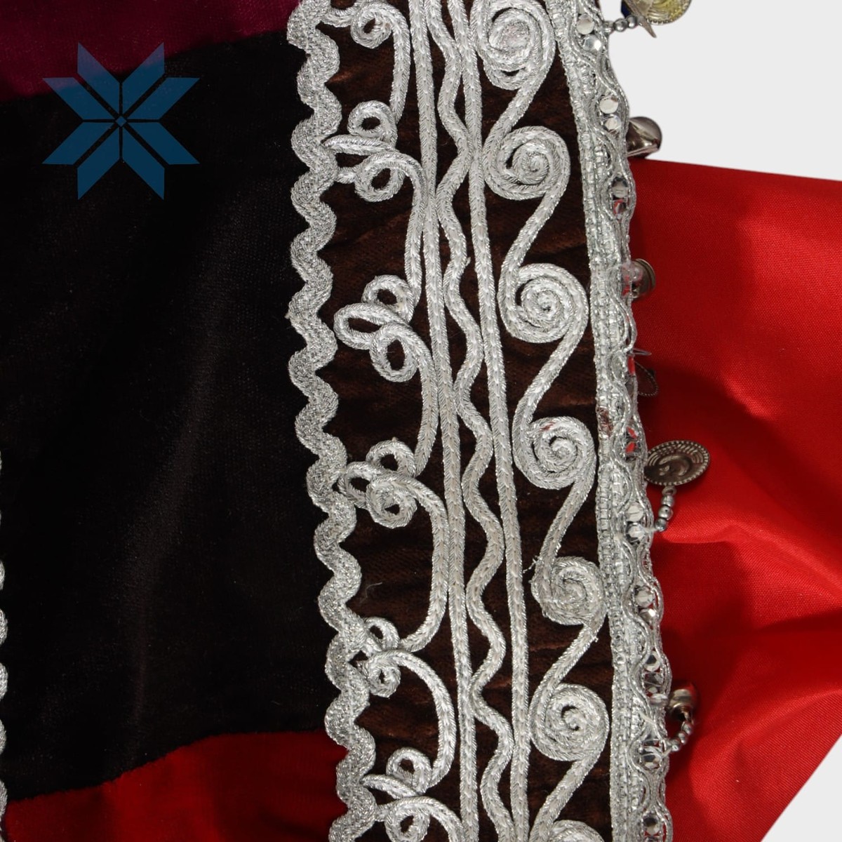 Mini Royal Maroon Afghani Dress Set 3