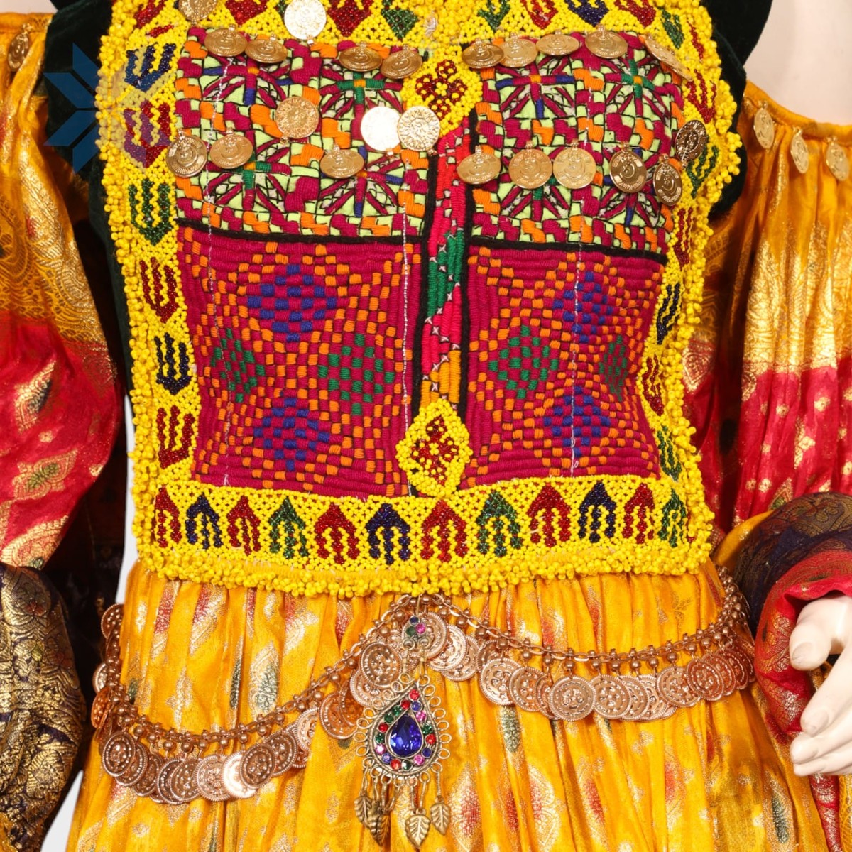Multicolor Traditional Afghani Dress 4