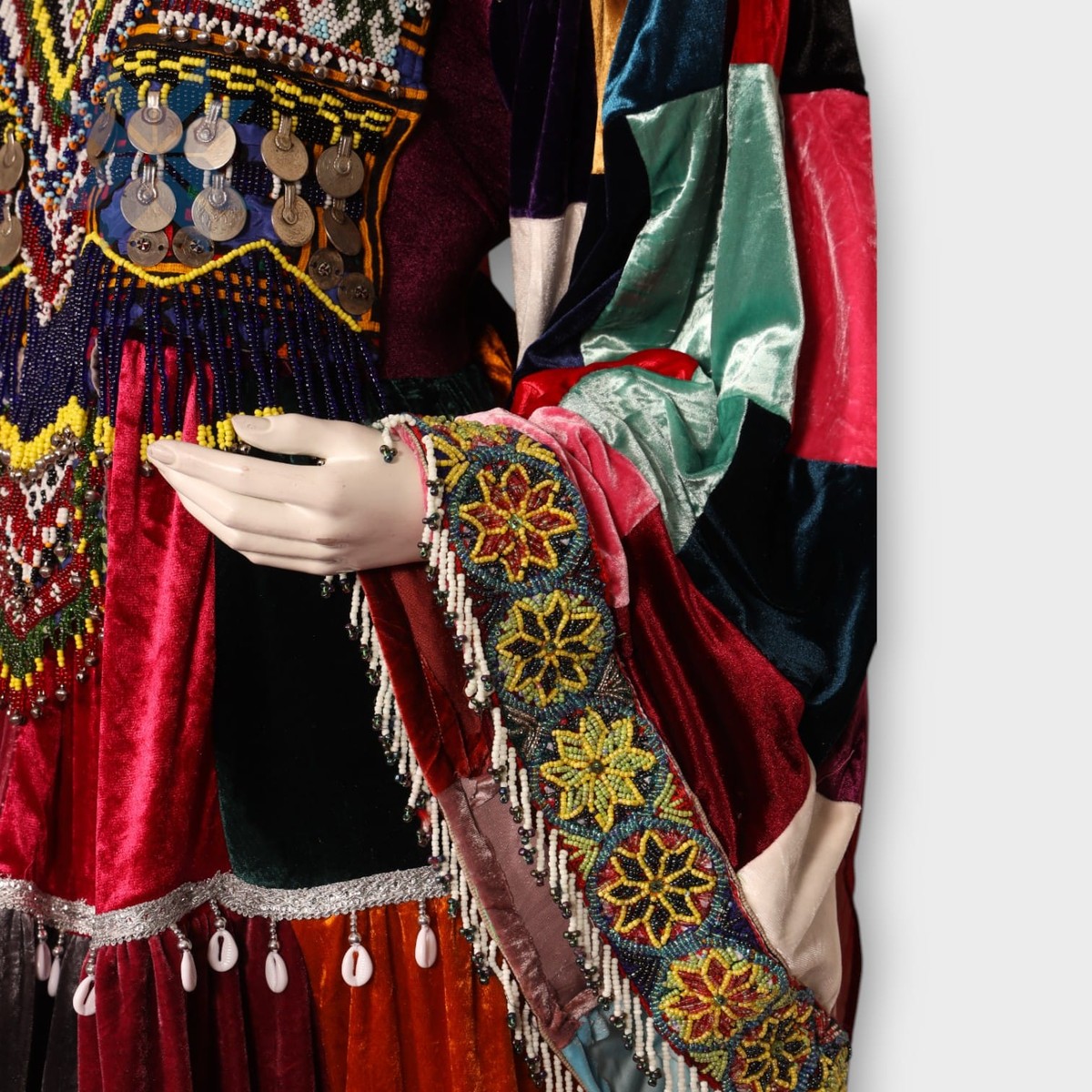 Traditional Multicolor Patchwork Afghani Dress 3
