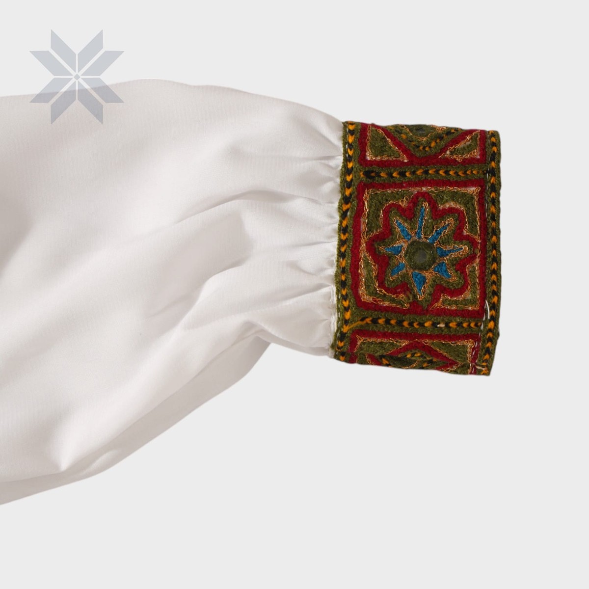 White Embroidered Traditional Afghani Dress Set (Kids) 4