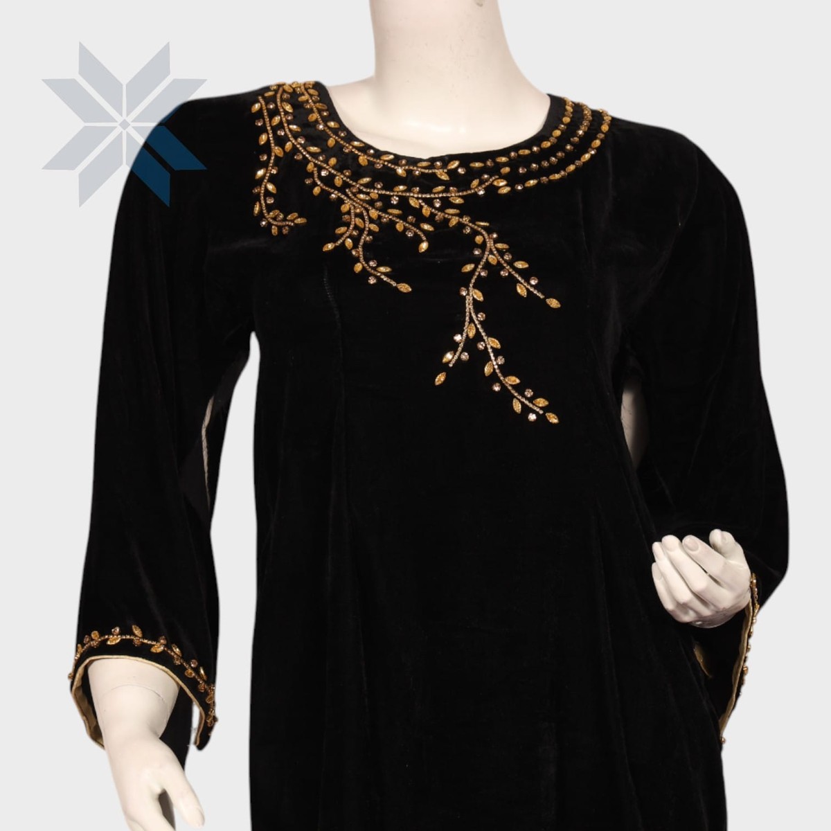 Midnight Bloom Velvet Dress 3