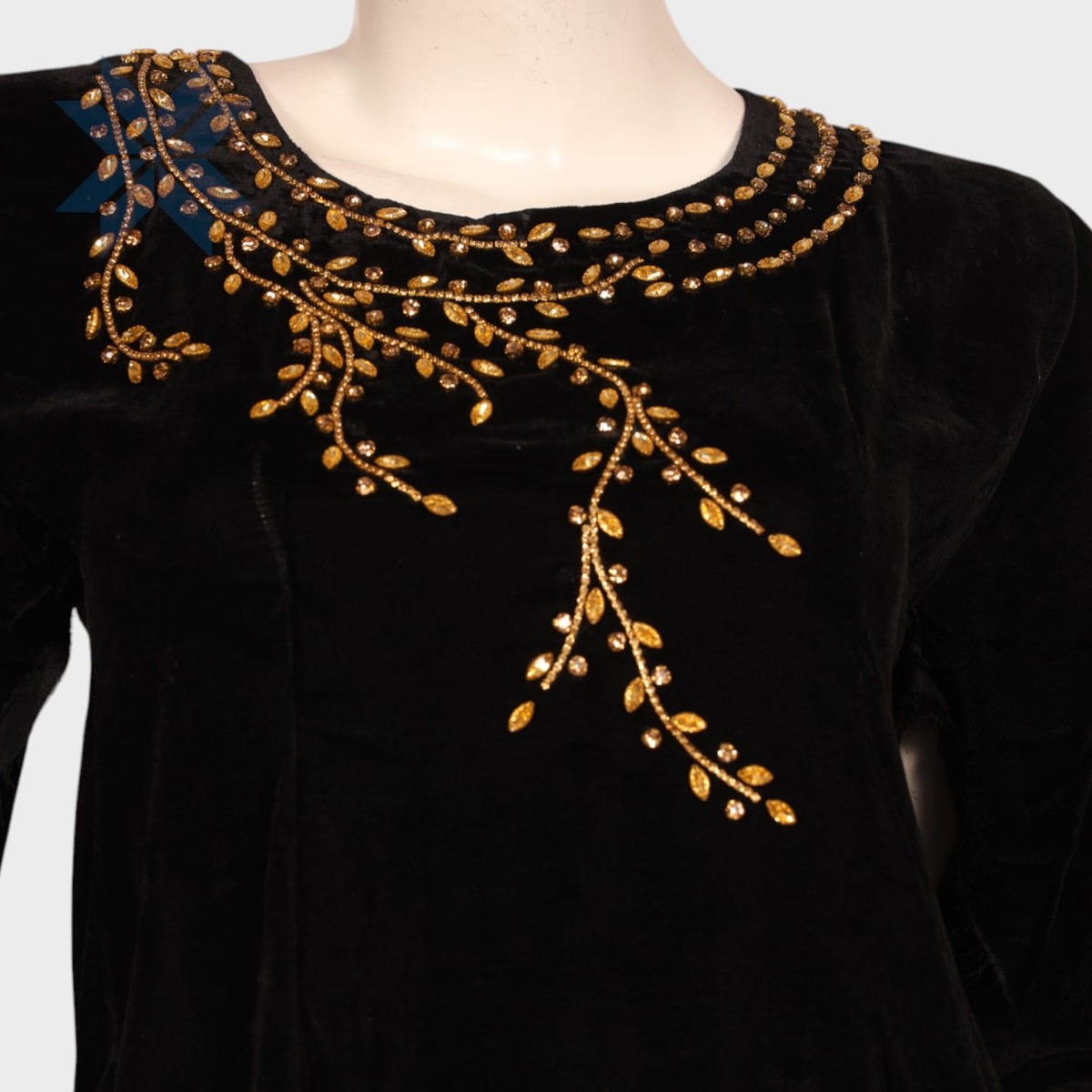 Midnight Bloom Velvet Dress 1