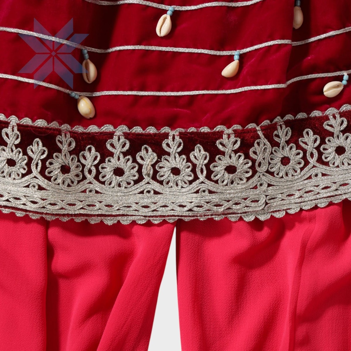 Gul Pari Red Baby Dress Set 3