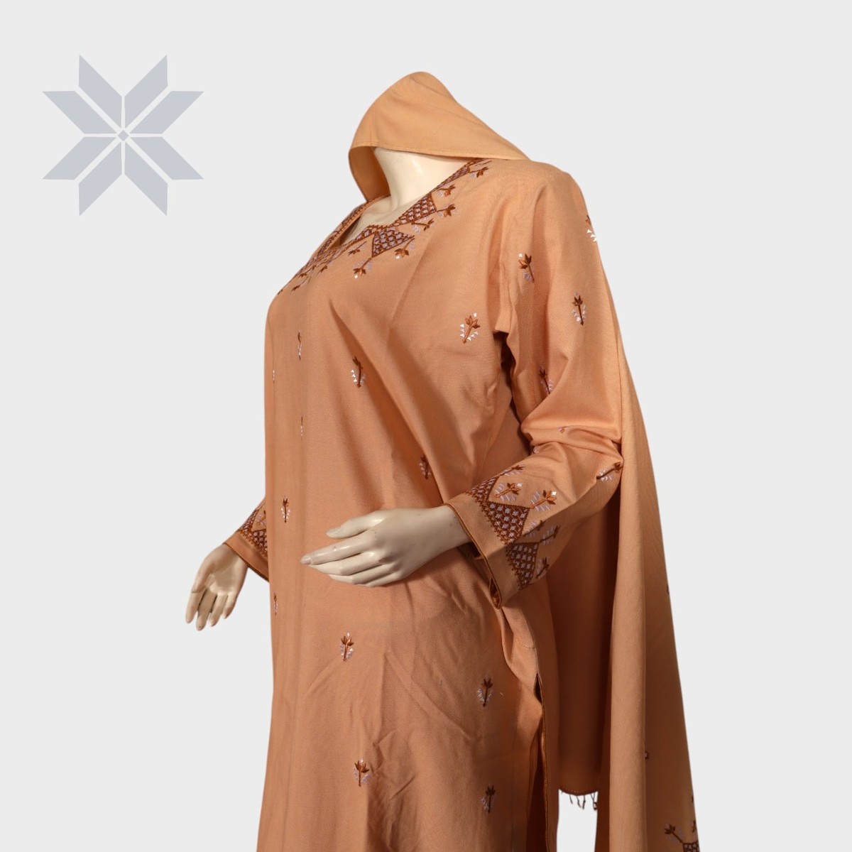 Gulnaar Peach Embroidered Set 5