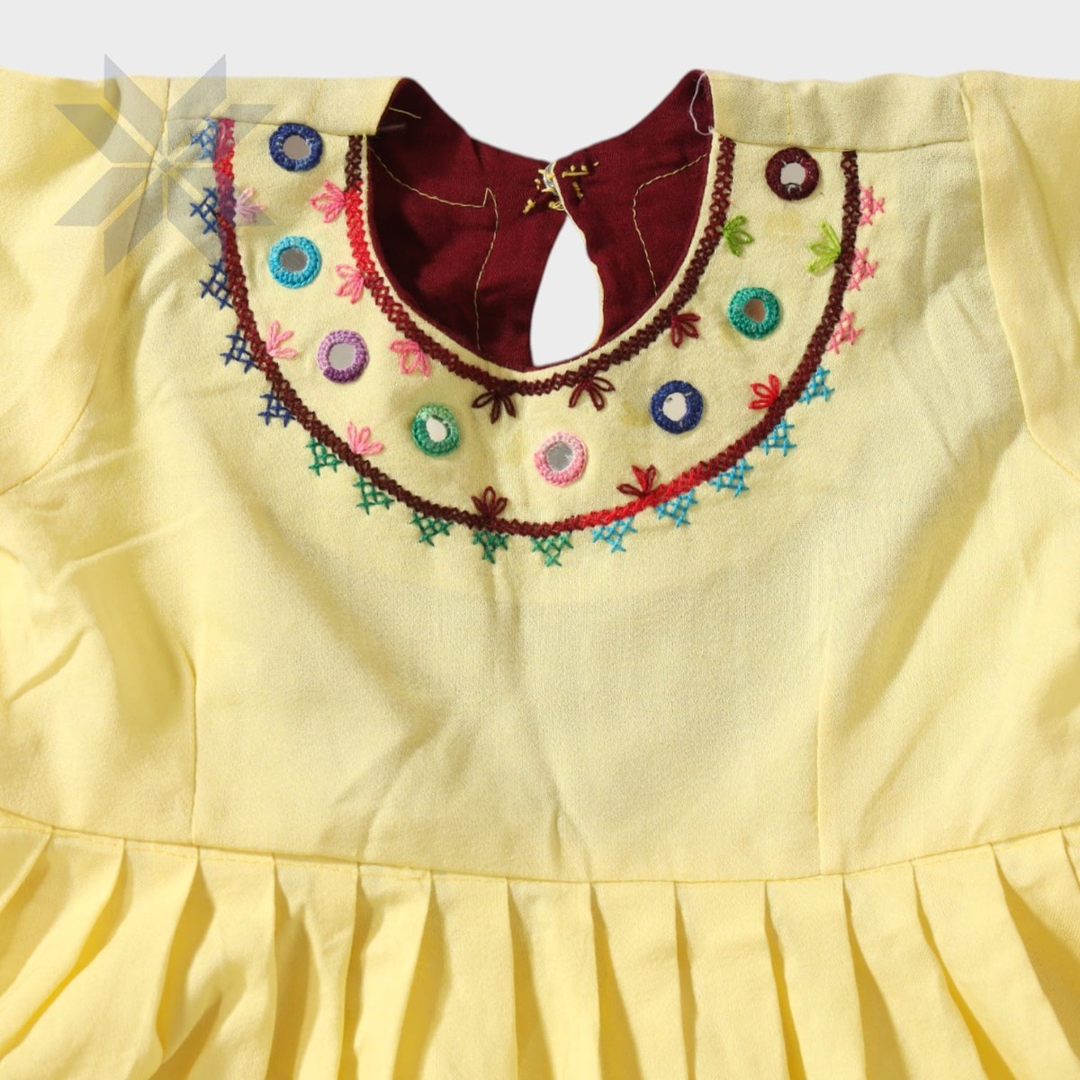 Zarihan Yellow Embroidered Frock 3