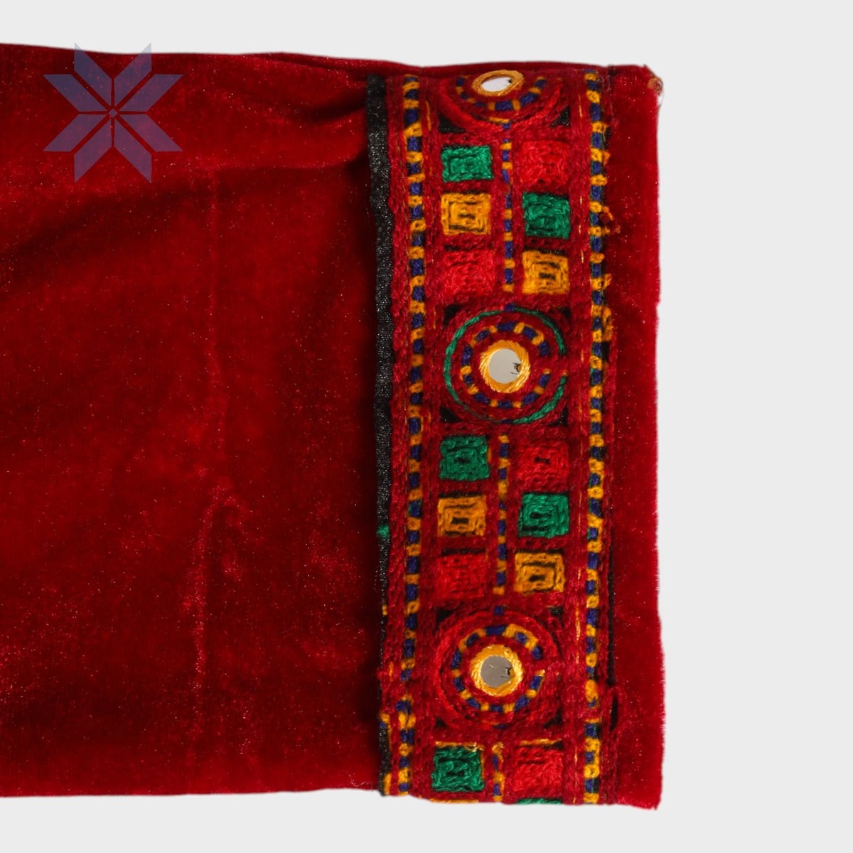 Suraya Red Velvet Embroidered Frock 2