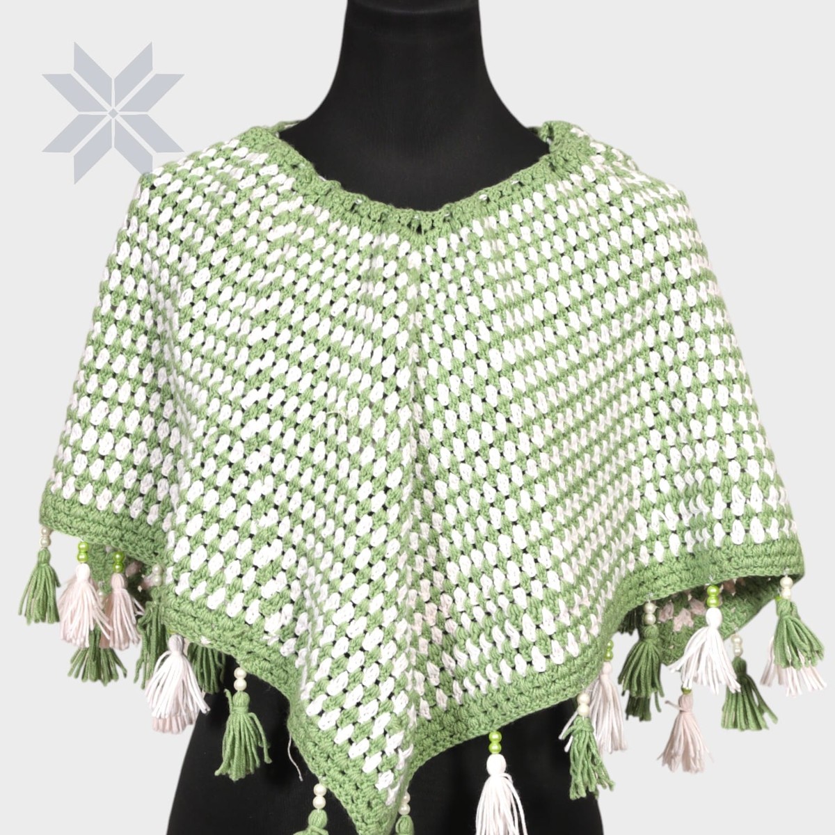 Sahar Crochet Tassel Poncho 3