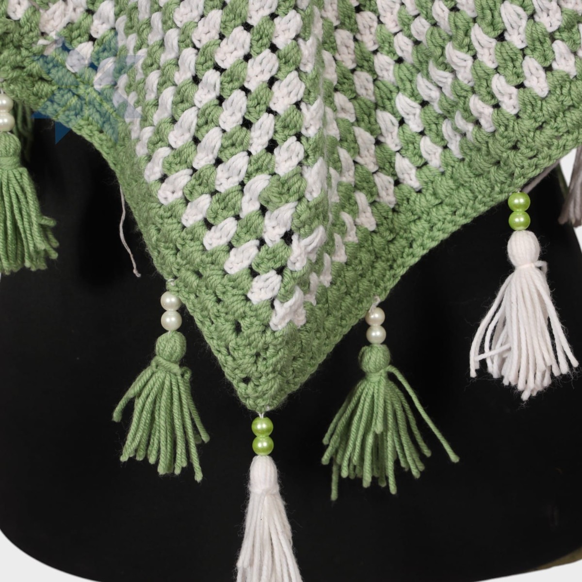 Sahar Crochet Tassel Poncho 1