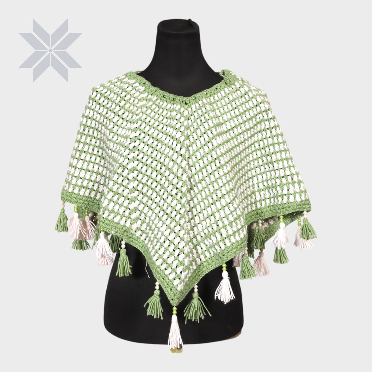 Sahar Crochet Tassel Poncho 2