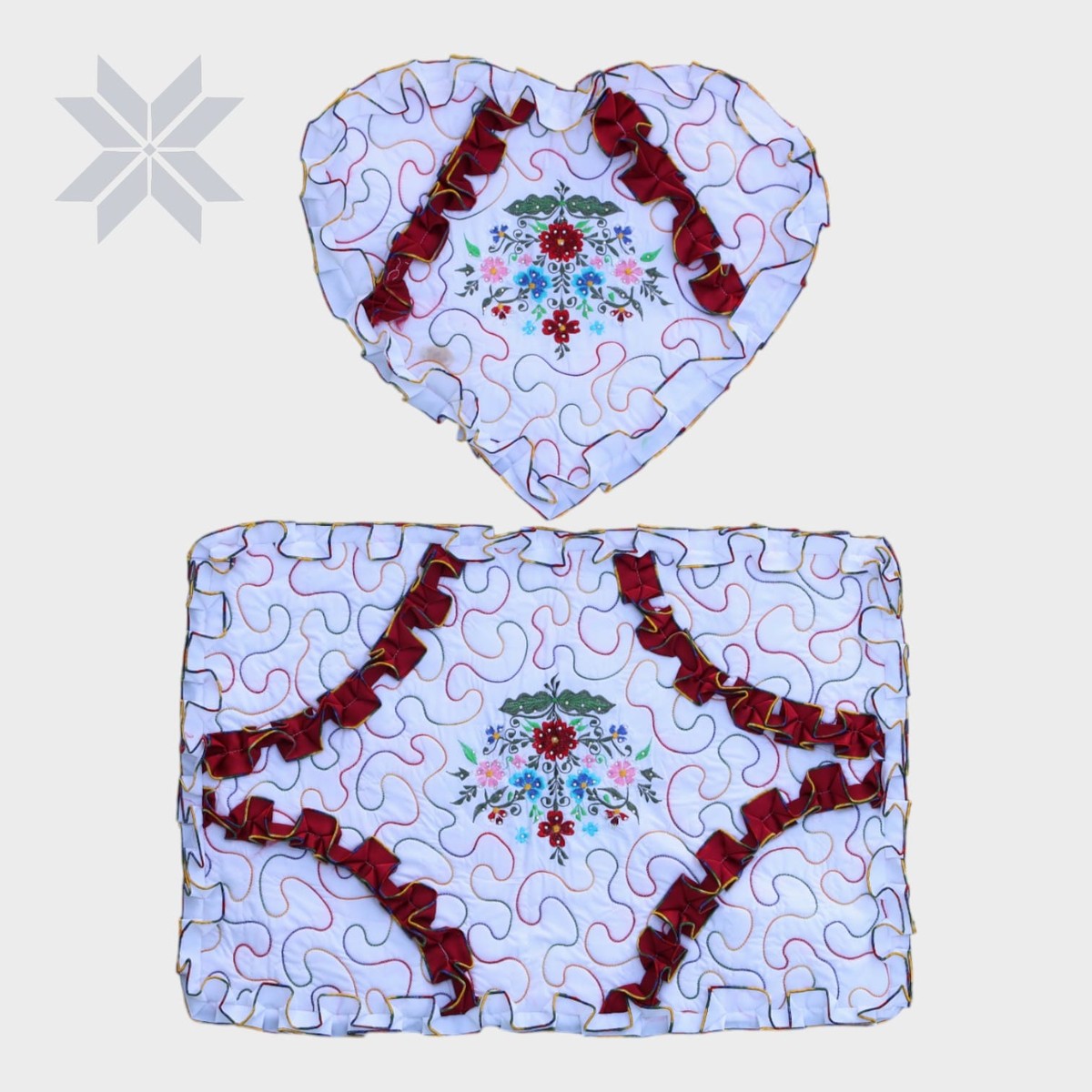 Rosette Charm Cushion Set 4