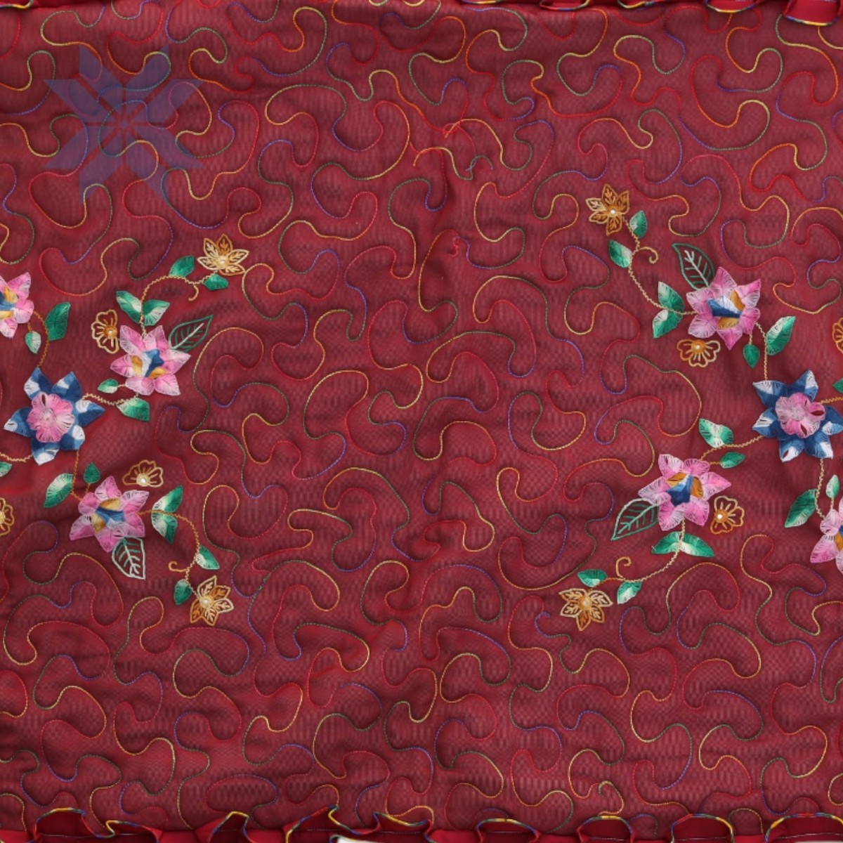 Crimson Bloom Table Runner 1