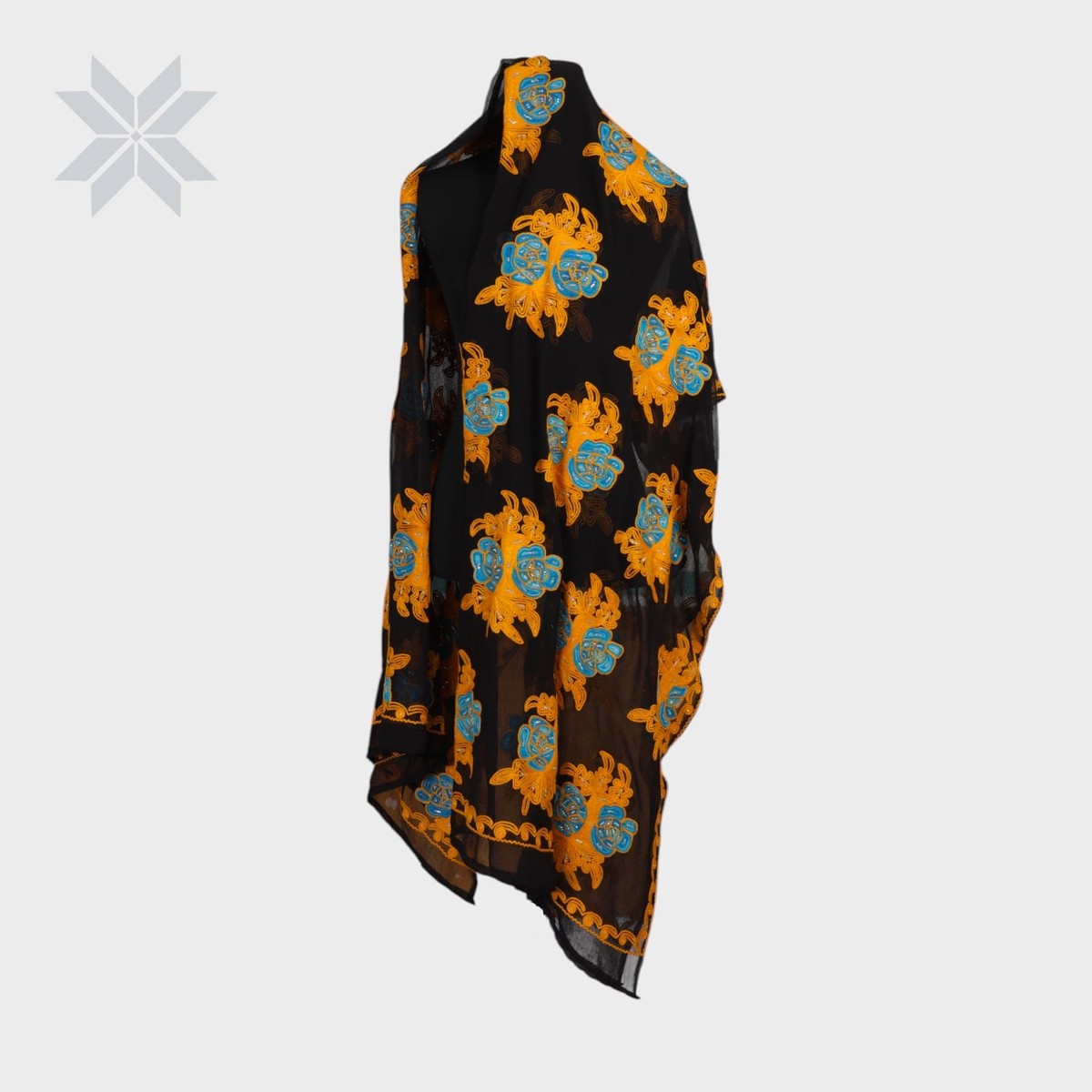 Amber Sky Embroidered Shawl 4
