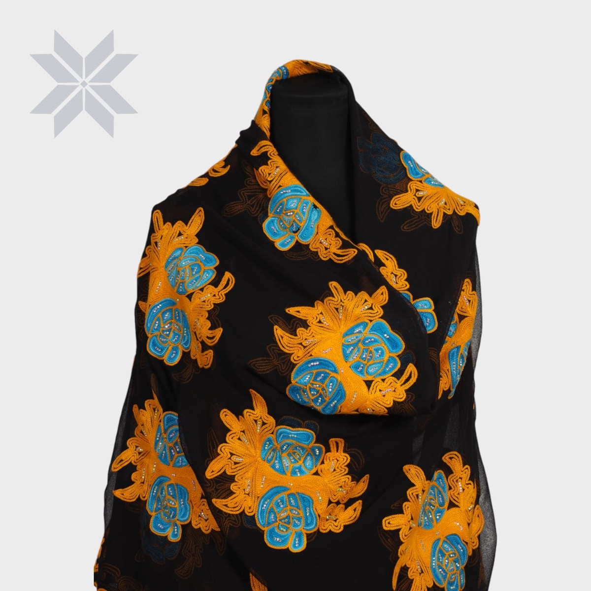 Amber Sky Embroidered Shawl 3